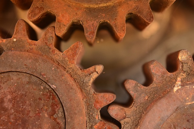 gears, metal, rust